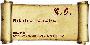 Mikulecz Orsolya névjegykártya