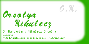 orsolya mikulecz business card